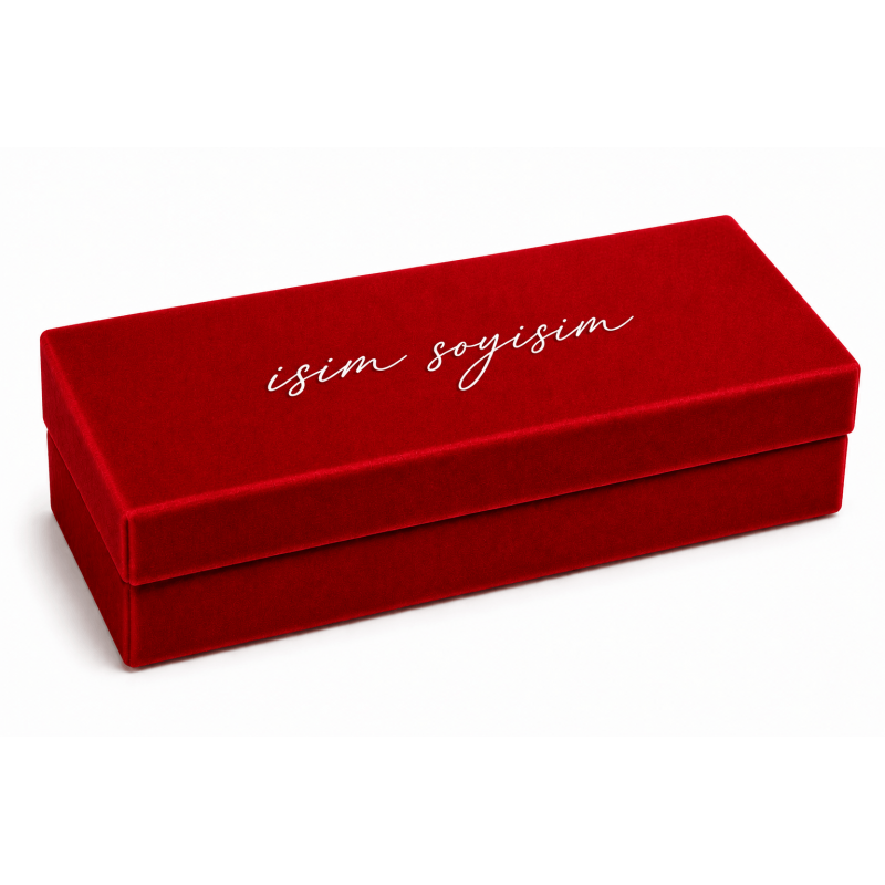 İsim Baskılı Kadife Hediye Kutusu 25 × 15 × 5 cm