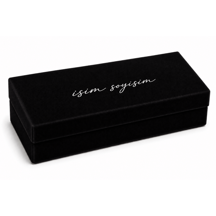 İsim Baskılı Kadife Hediye Kutusu 25 × 15 × 5 cm