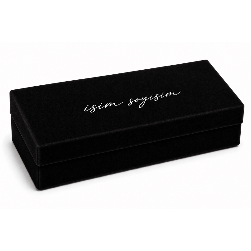 İsim Baskılı Kadife Hediye Kutusu 25 × 15 × 5 cm