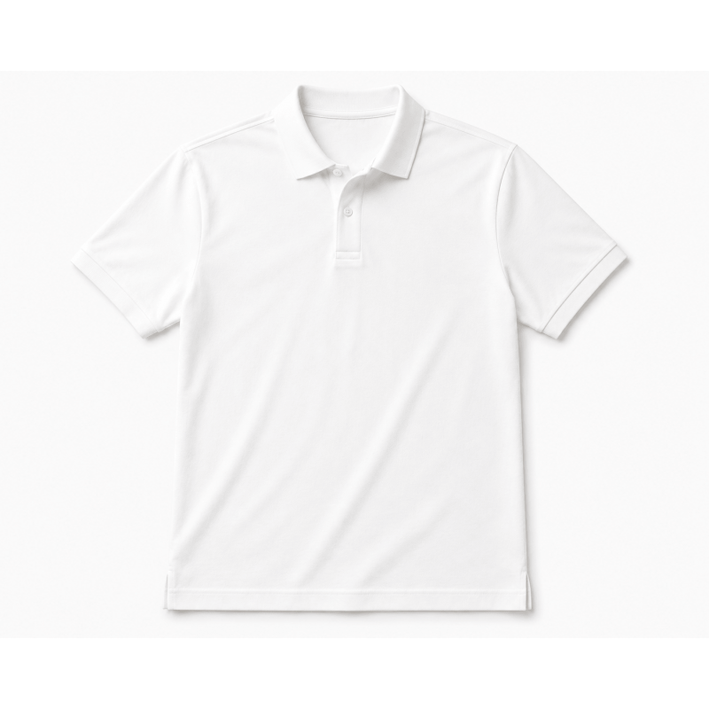 Unisex Polo Yaka Baskısız Tişört