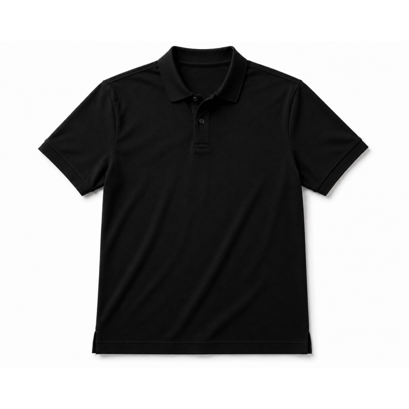 Unisex Polo Yaka Baskısız Tişört